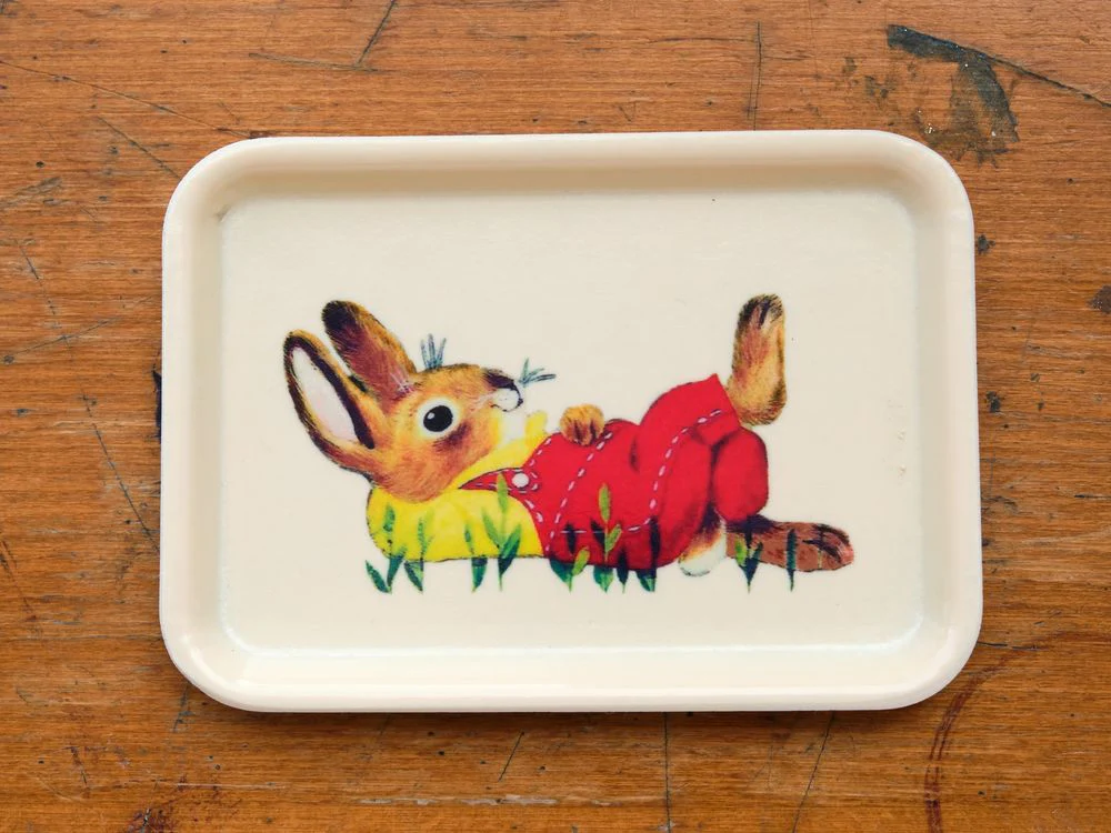 3P4 x Richard Scarry - Small Vintage Tray - Nicholas Bunny