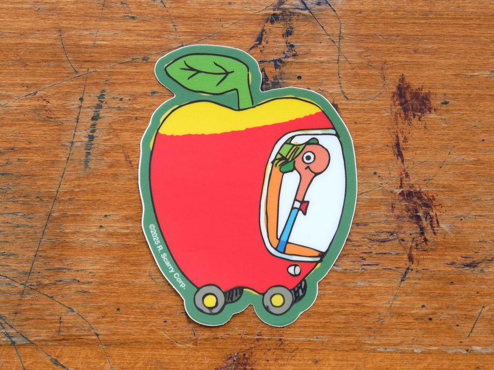3P4 x Richard Scarry - Sticker - Apple Car
