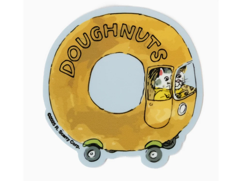 3P4 x Richard Scarry - Sticker - Doughnut Car