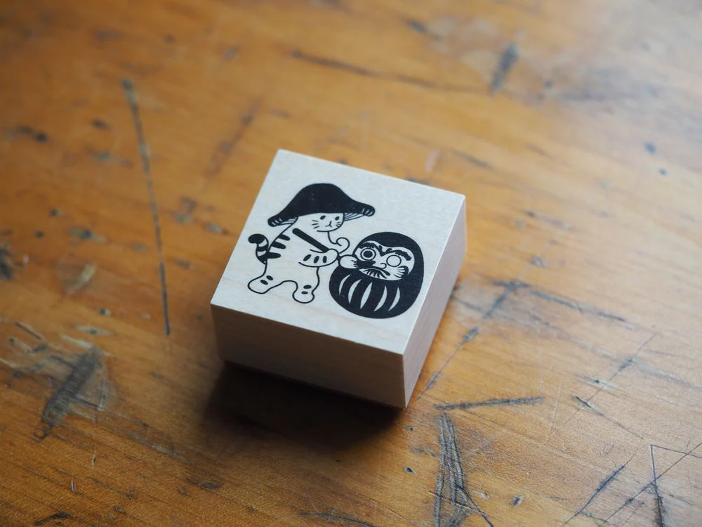 4legs - Mushroom Cat Stamp - Daruma-san