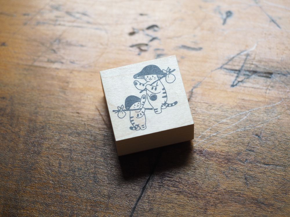 4legs - Mushroom Cat Stamp - See you soon!