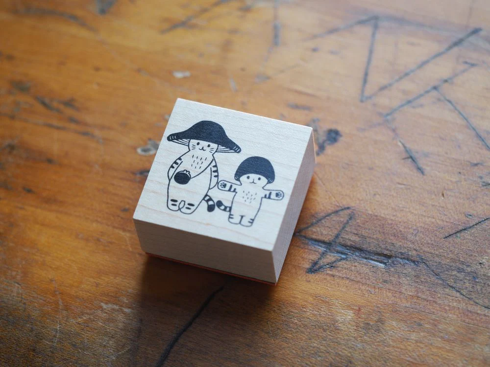 4legs - Mushroom Cat Stamp - We are best friends!