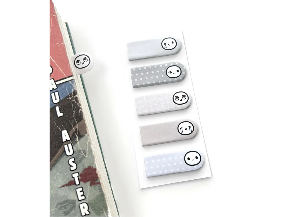 TheCoffeeMonsterzCo - 10th Year Anniversary - Emoti Sticky Note Flags Sticky Notes (Negative Neutrals)