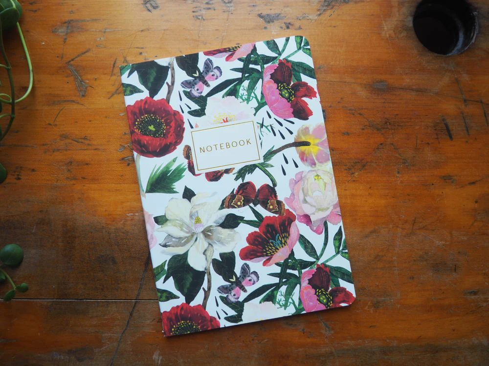 Bruno Visconti - Notebook - A5 Lined - Peonies