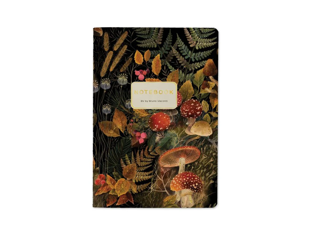 Bruno Visconti - Notebook - A5 Lined - Forest Mushrooms