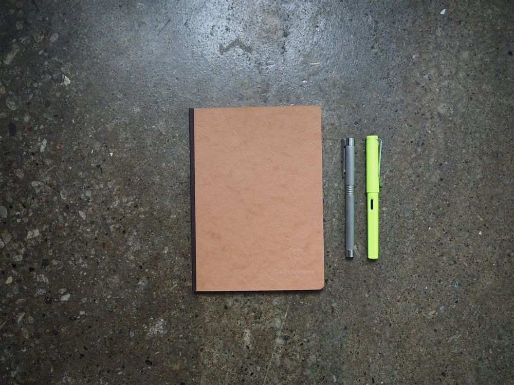 Clairefontaine - Age-Bag Notebook - A5 - Tan (Graph)