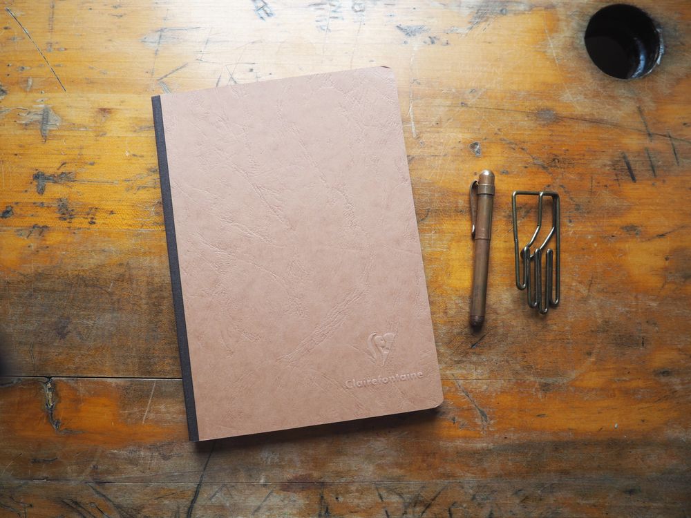 Clairefontaine - Age-Bag Notebook - A5 - Tan (Blank)