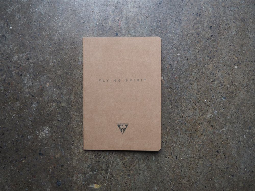 Clairefontaine - Flying Spirit Stitchbound Notebook - A5 - Tan (Lined)