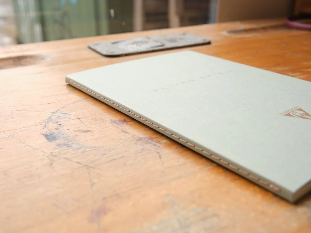 Clairefontaine - Flying Spirit Thread Stitch Notebook - A5 - Green (Lined) - Image 3