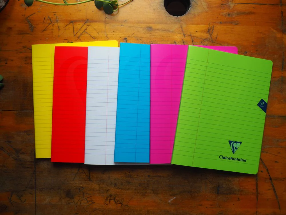 Clairefontaine - Staplebound Notebook - A5 - Transparent Cover (Lined - 96 Pages)