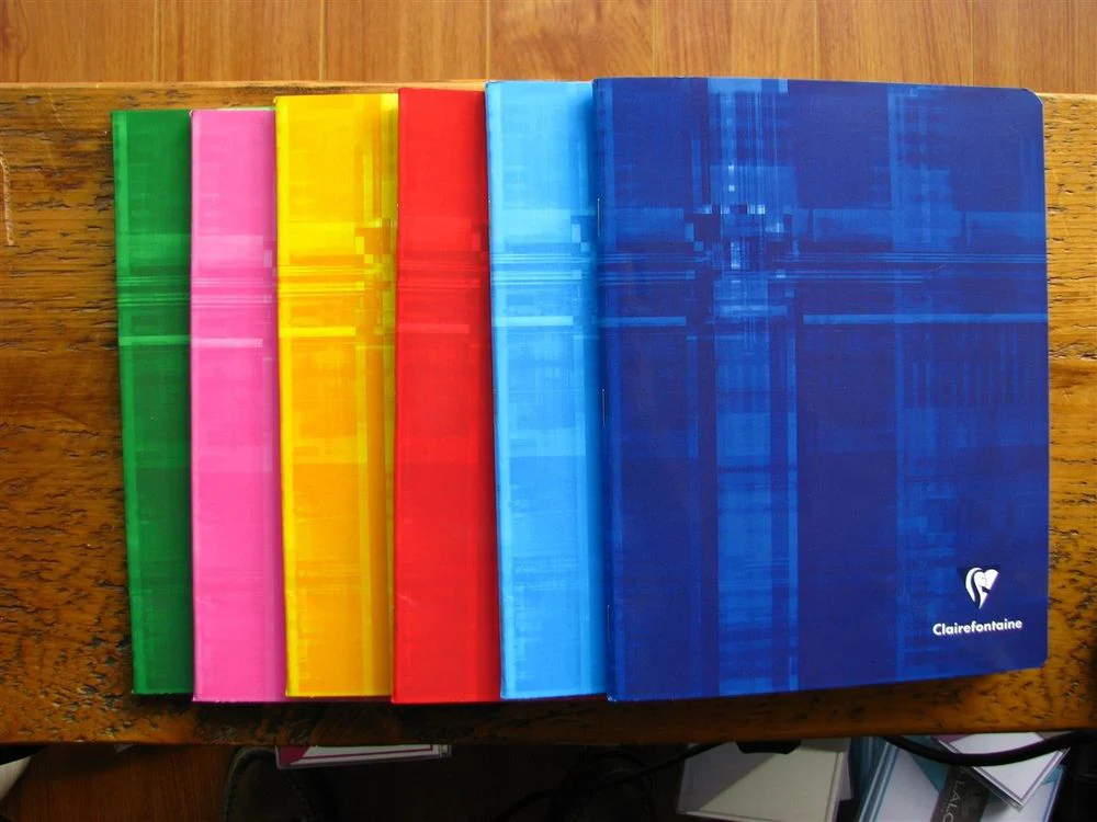 Clairefontaine - Staplebound Notebook - 17x22cm - Assorted Colours (Seyes French Ruled - 96 Pages)
