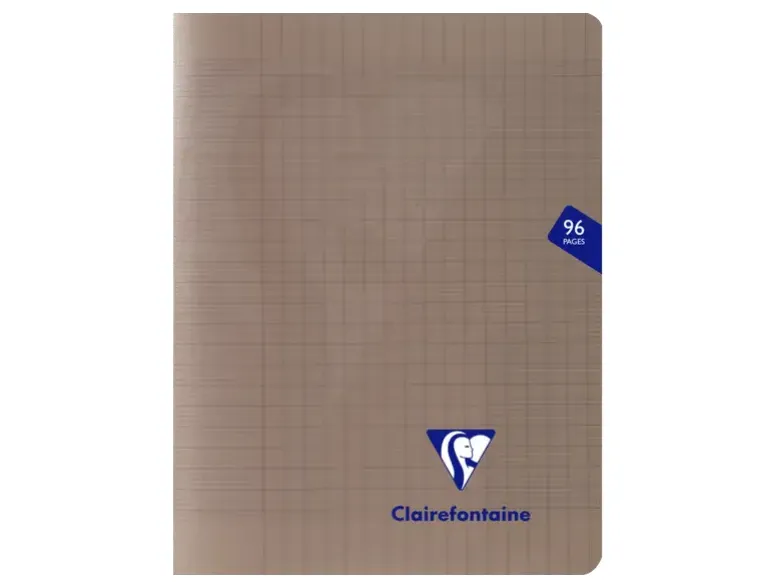 Clairefontaine - Staplebound Notebook - 17x22cm - Gray (Seyes French Ruled - 96 Pages)