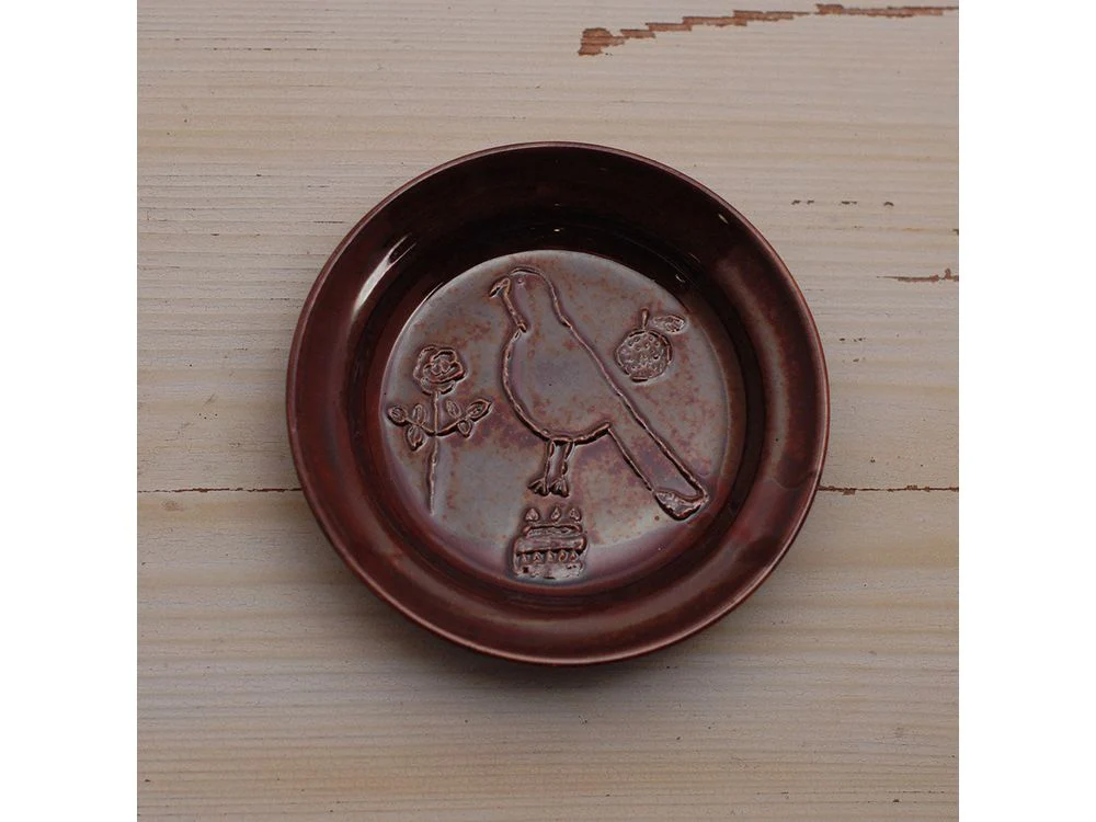 Classiky x Toraneko Bonbon - Round Bean Plate - Tori Brown