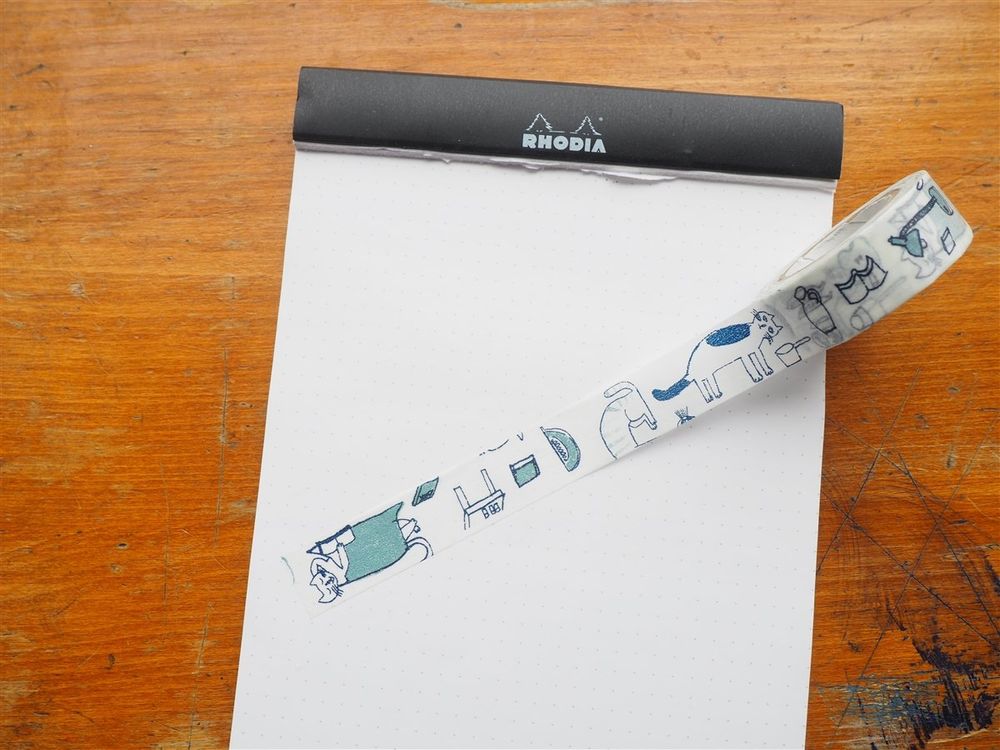 Classiky x Toraneko Bonbon - Washi Tape - Blue/Black