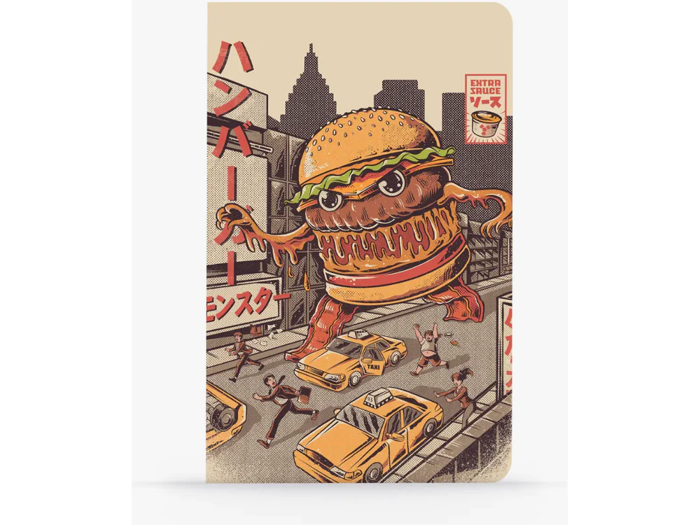 Denik Classic LayFlat Notebook - Burgerzilla - Lined