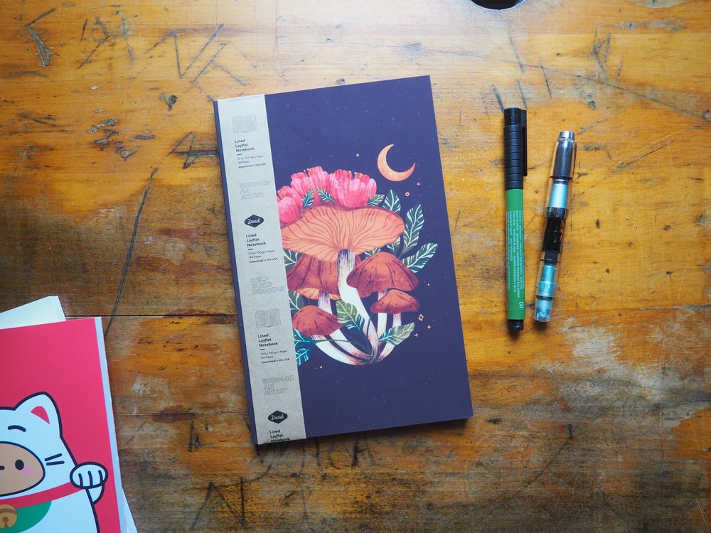 Denik Classic LayFlat Notebook - Midnight Mushroom - Lined