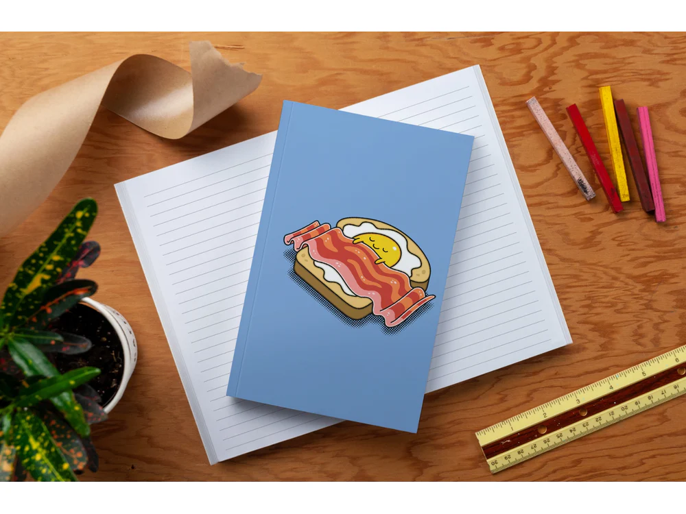 Denik Classic LayFlat Notebook - Sleepy Breakfast - Lined