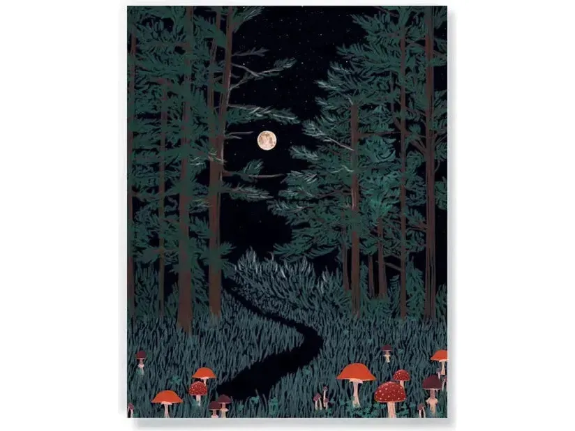 Denik Medium LayFlat Notebook - Moonrise Forest - Lined