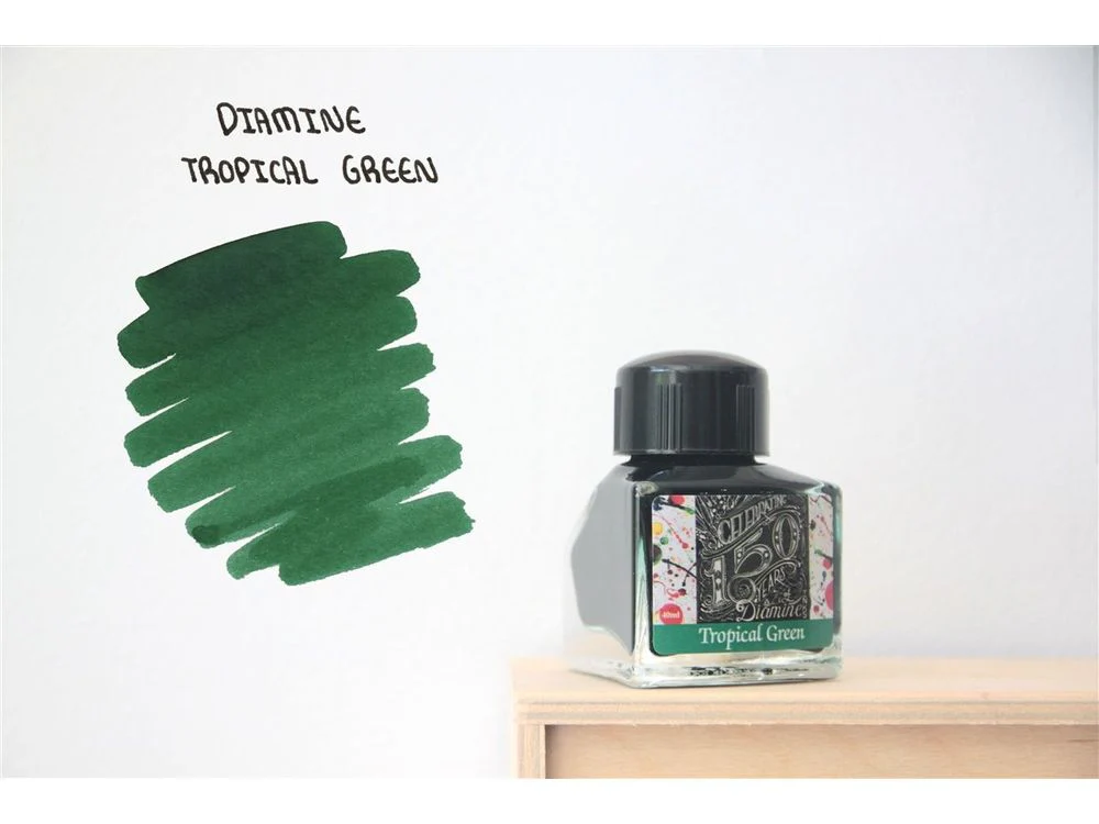 Diamine 150th Anniversary - Fountain Pen Ink (40mL) - Tropical Green