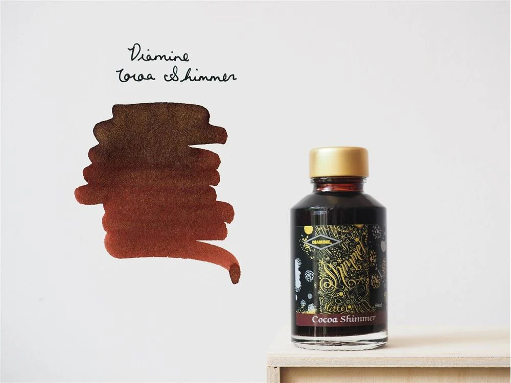 Diamine Shimmertastic - Fountain Pen Ink (50mL) - Cocoa Shimmer