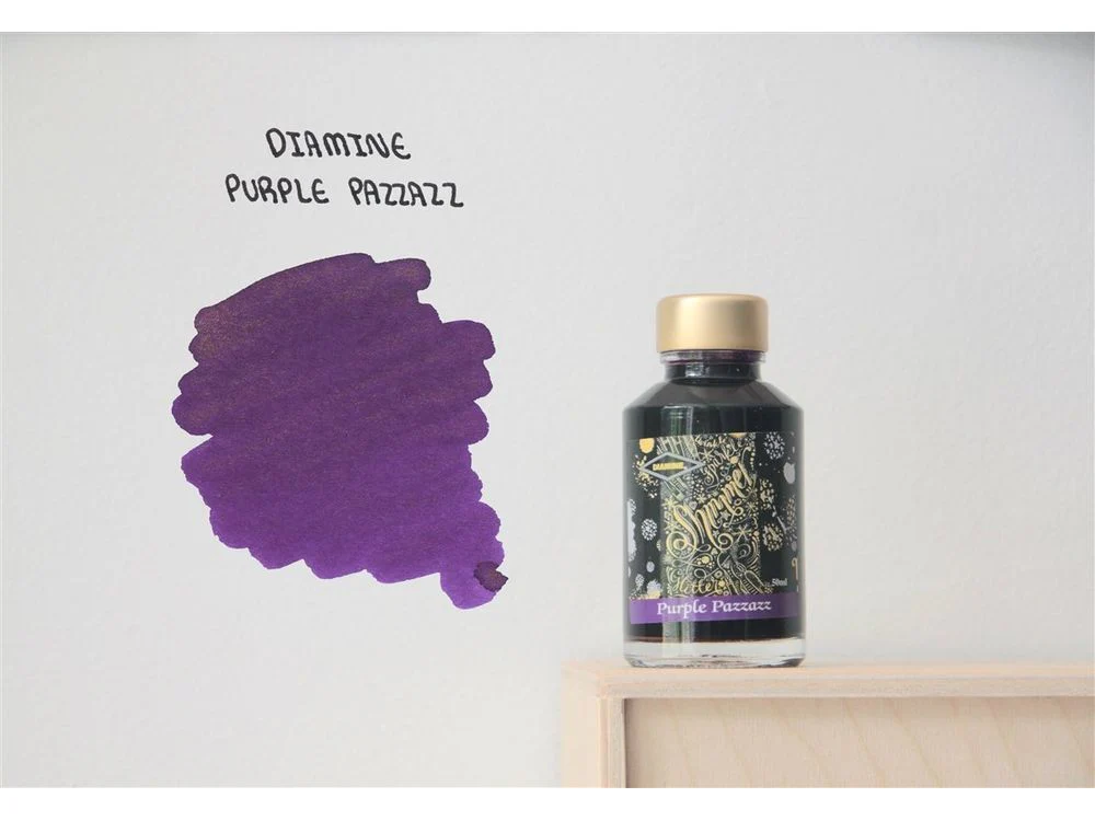 Diamine Shimmertastic - Fountain Pen Ink (50mL) - Purple Pazzazz