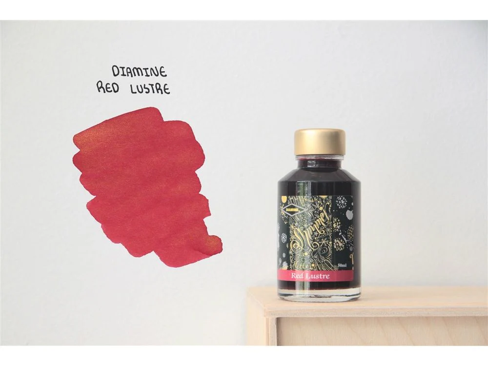 Diamine Shimmertastic - Fountain Pen Ink (50mL) - Red Lustre