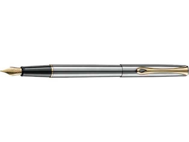 Diplomat Fountain Pen - Traveller - Stainless Steel GT