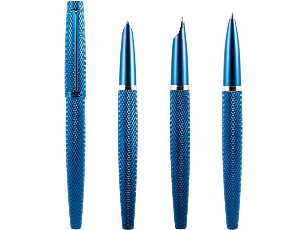Diplomat Fountain Pen - Viper - Guilloche Blue - Image 3