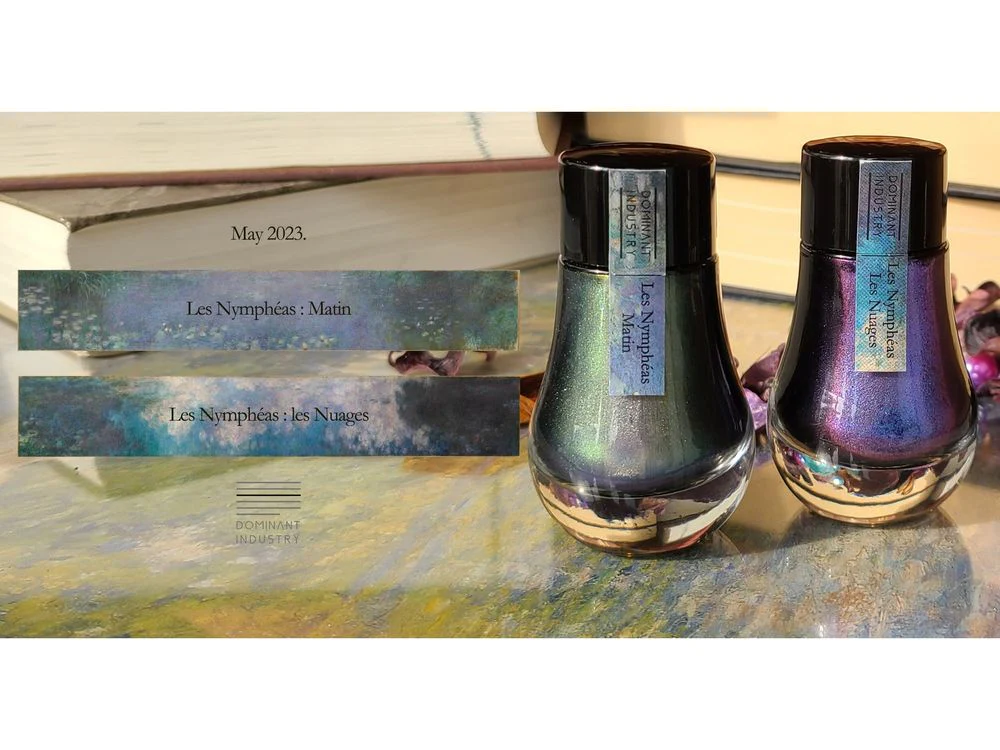 Dominant Industry Fountain Pen Ink (25mL) - Pearl 026 - Painter Series: Les Nymphéas : Matin - Image 3