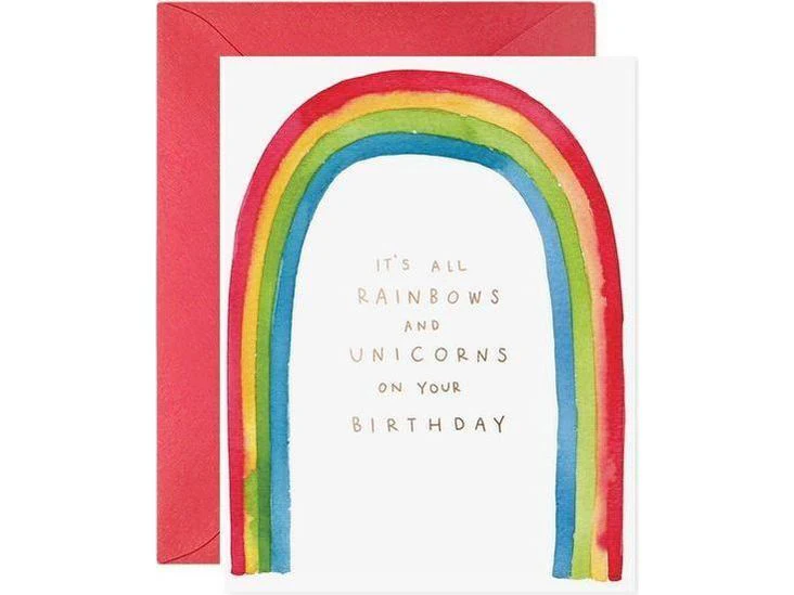 E. Frances Paper - Birthday Card - Rainbows & Unicorns