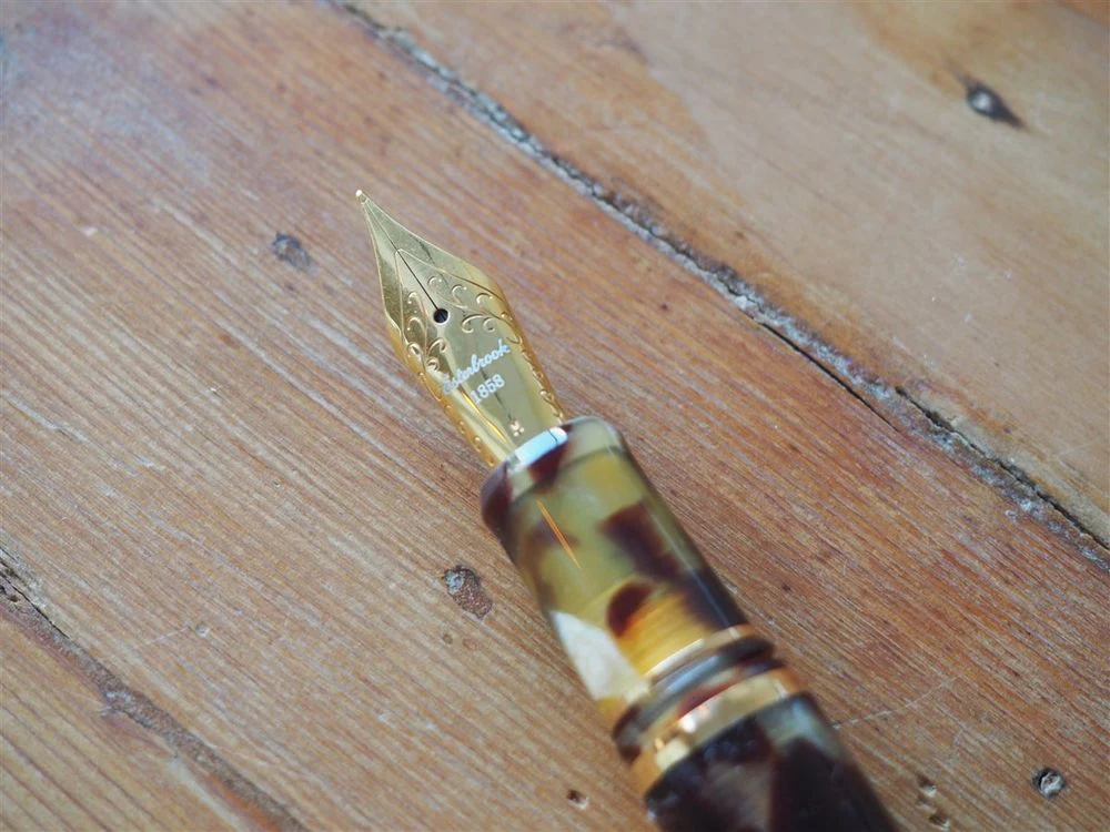 Esterbrook Estie Fountain Pen - Tortoise with Gold Trim - Specialty Nib - Image 3