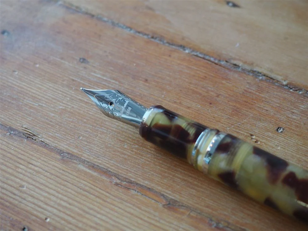 Esterbrook Estie Fountain Pen - Tortoise with Silver Trim - Image 3