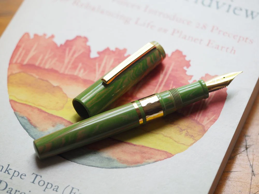 Esterbrook Model J Fountain Pen - Green Lotus Ebonite