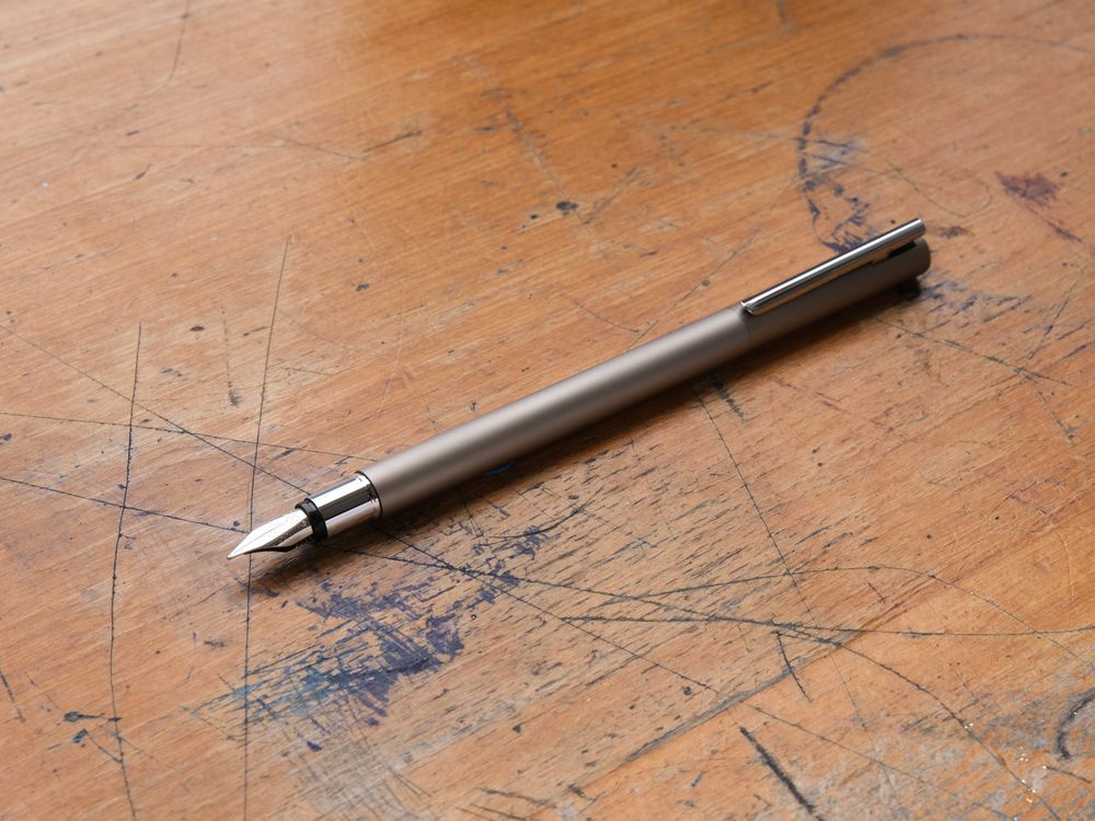 Faber Castell Neo-Slim Fountain Pen - Matte Stainless Steel - Image 3