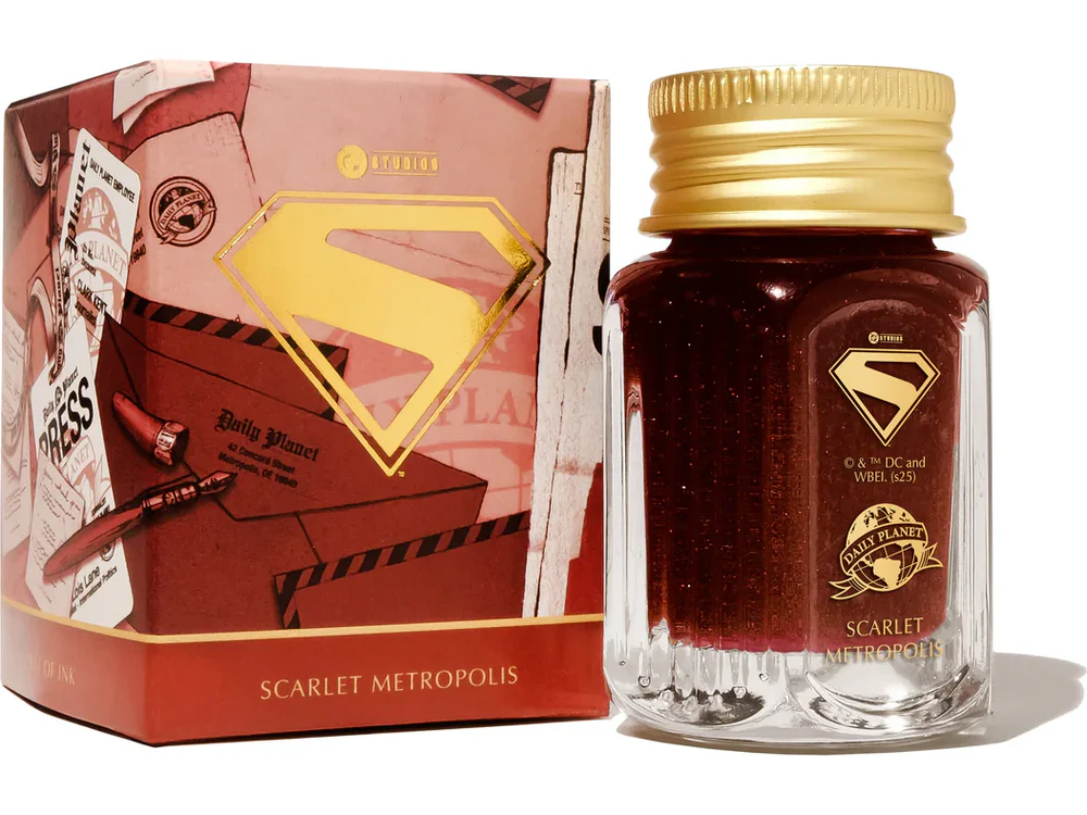 Ferris Wheel Press Fountain Pen Ink - Superman - Scarlet Metropolis - 28mL