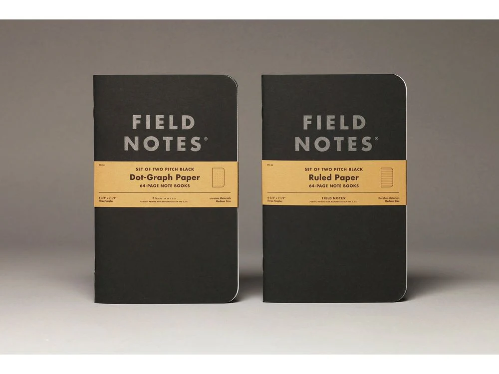 Field Notes - 2-Pack - Pitch Black (Large)