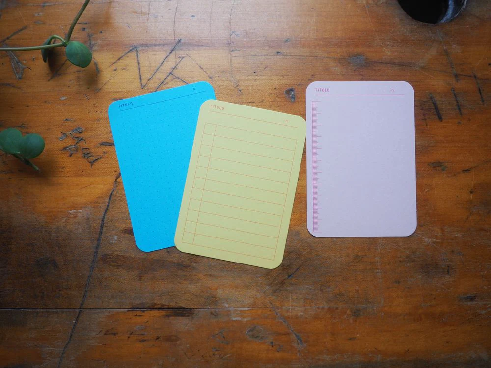 Foglietto - Memo Cards - Deck of 120 - A7 - Organizzazione (Blue/Pink/Yellow) - Image 2