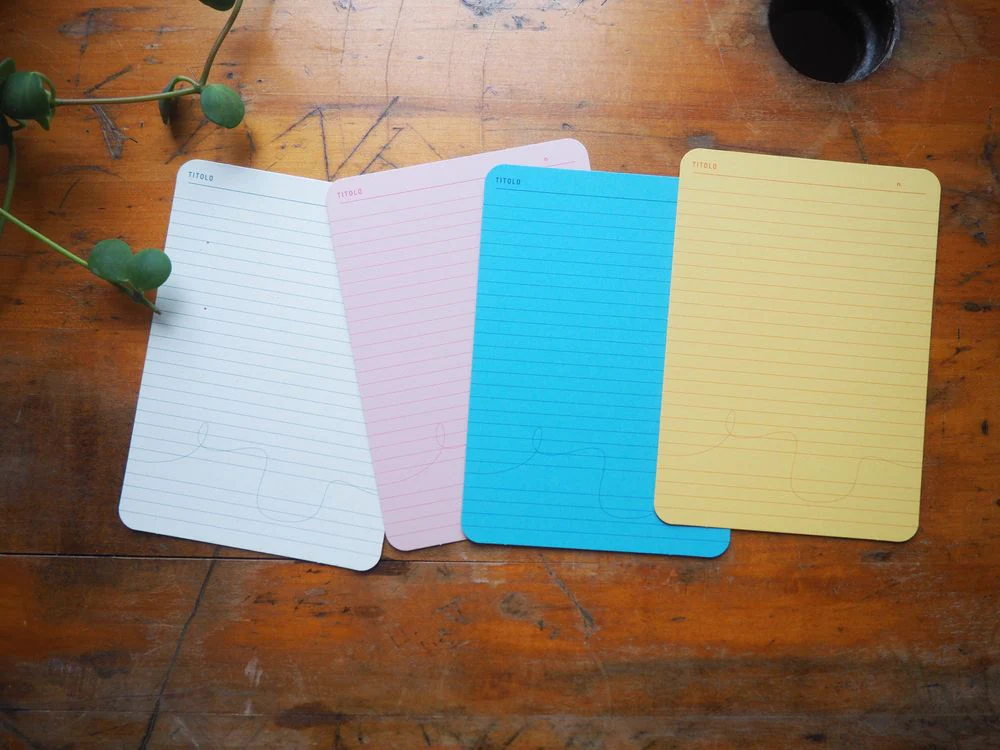 Foglietto - Memo Cards - Deck of 60 - A6 - Go With The Flow (Blue/Pink/White/Yellow) - Image 2