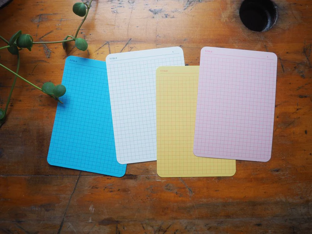 Foglietto - Memo Cards - Deck of 60 - A6 - Quadrato (Pink/Blue/Yellow/White) - Image 2