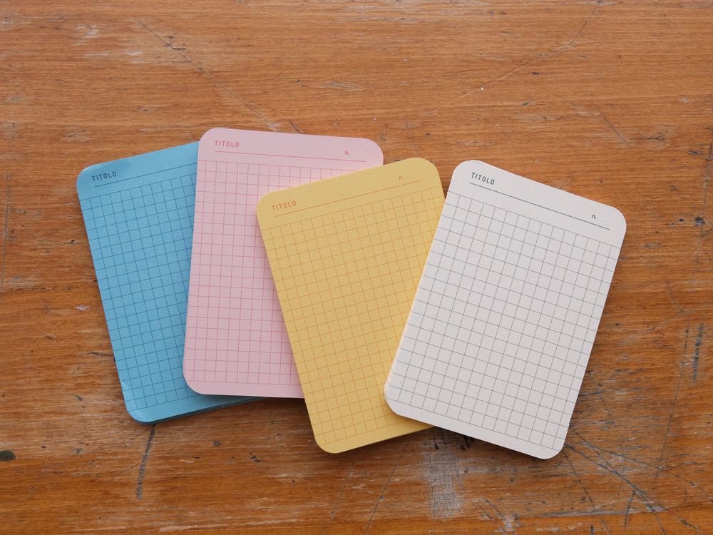 Foglietto - Memo Cards - Deck of 60 - A7 - Quadrato (Blue/Pink/White/Yellow) - Image 2