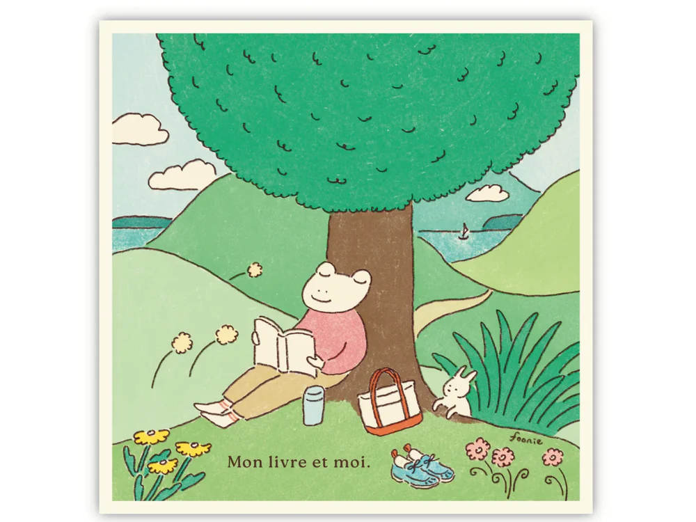 Foonie - Vinyl Sticker - Book Lover Frog