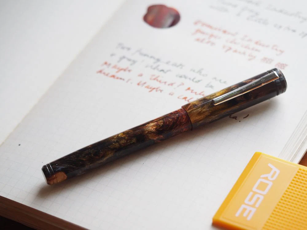 Franklin-Christoph Special Edition Model 20 Fountain Pen - Walnut - Wonder Pens Exclusive with Clip - Image 2