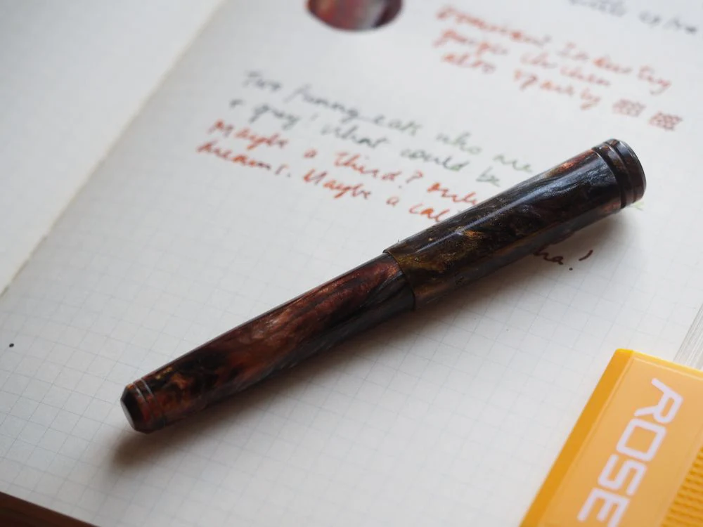 Franklin-Christoph Special Edition Pocket 20 Fountain Pen - Walnut - Wonder Pens Exclusive Unclipped - Image 2