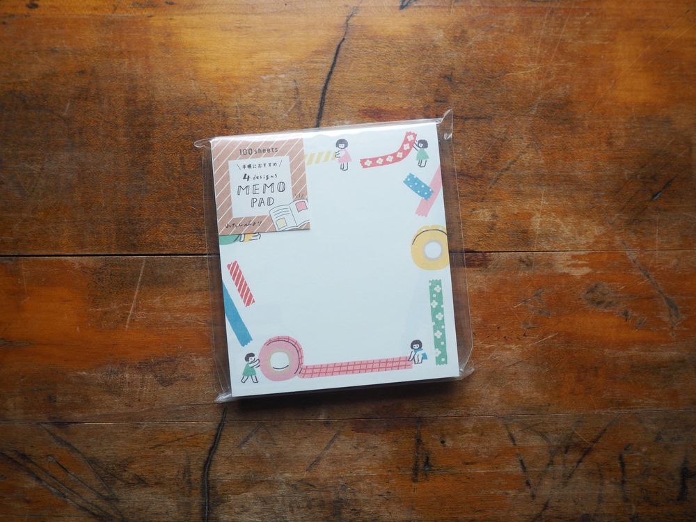 Furukawashiko - Memo Pad - 100 Sheets - Girl with Washi (LM170)