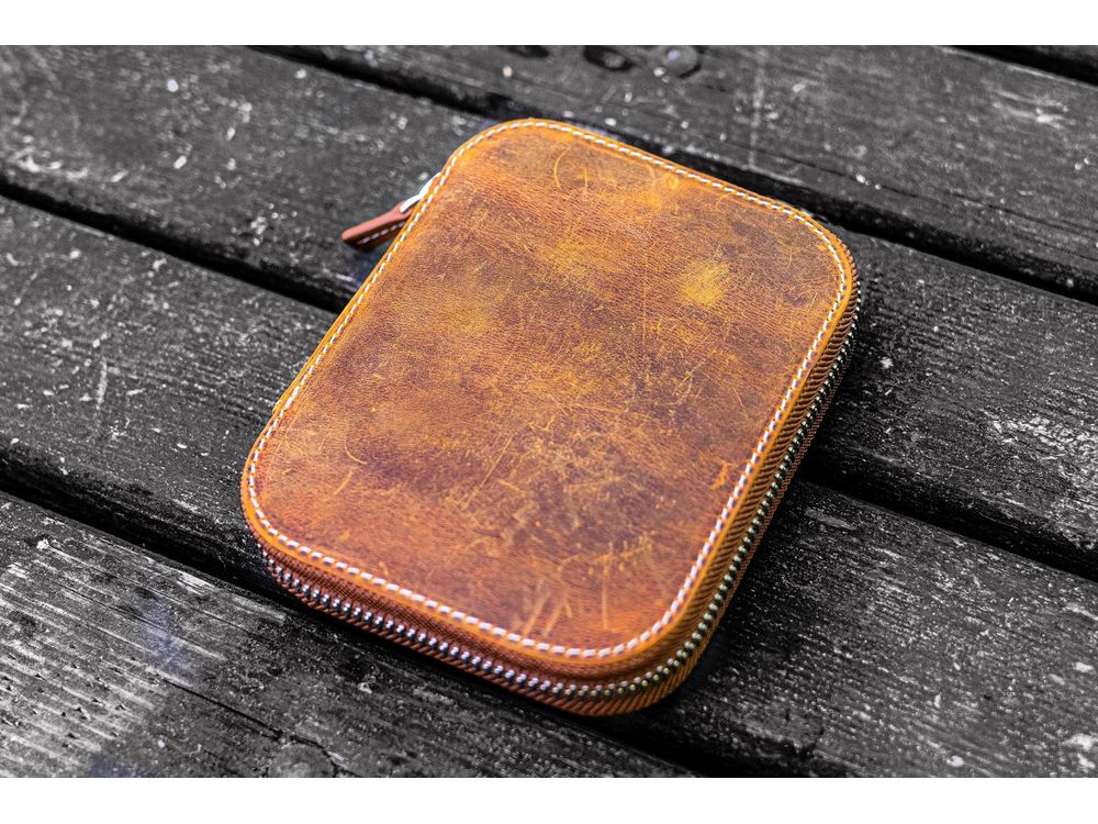 Galen Leather - Collector Pen Case for 14 Kaweco Pens - Crazy Horse Brown - Image 2
