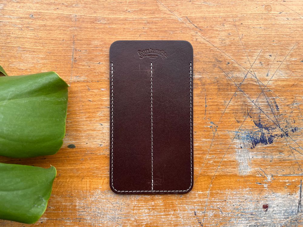 Galen Leather - Double Fountain Pen Sleeve - Dark Brown