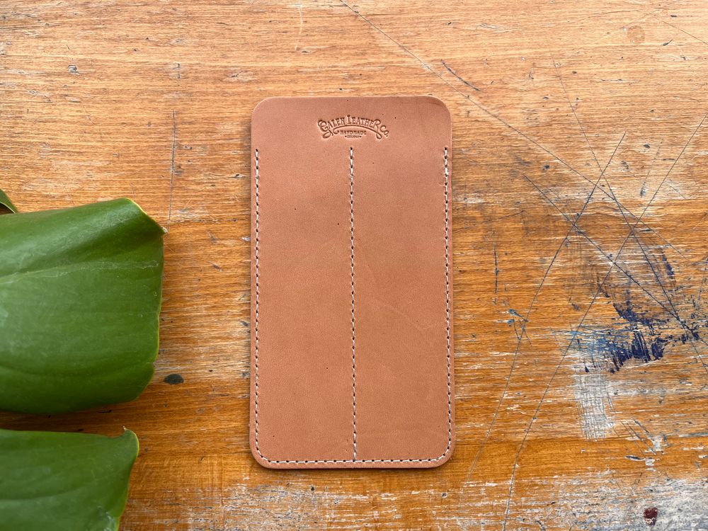 Galen Leather - Double Fountain Pen Sleeve - Natural