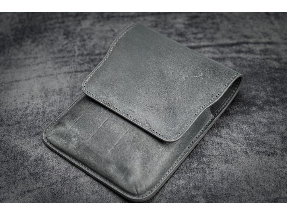 Galen Leather - Leather Flap Case for 5 Pens - Crazy Horse Smoky - Image 2