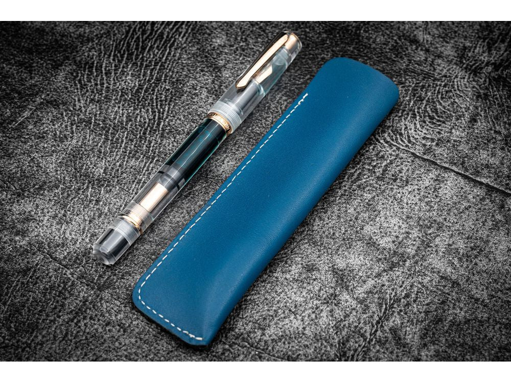 Galen Leather - Single Fountain Pen Sleeve - Blue