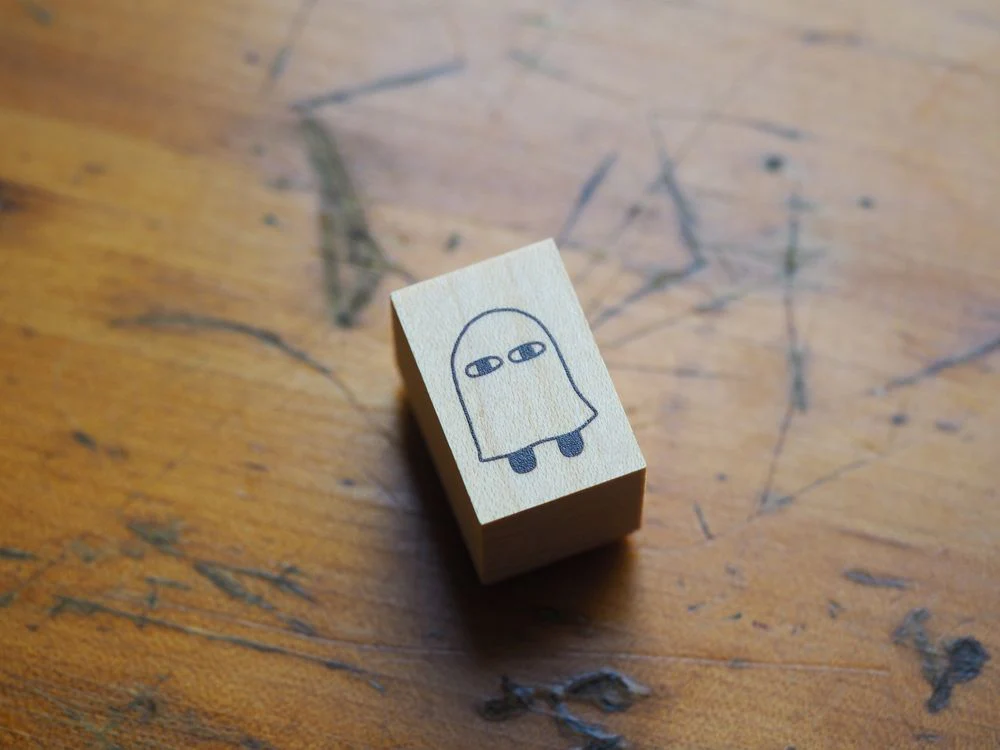 Hankoyamuramin Wooden Stamp - Ghost Stare